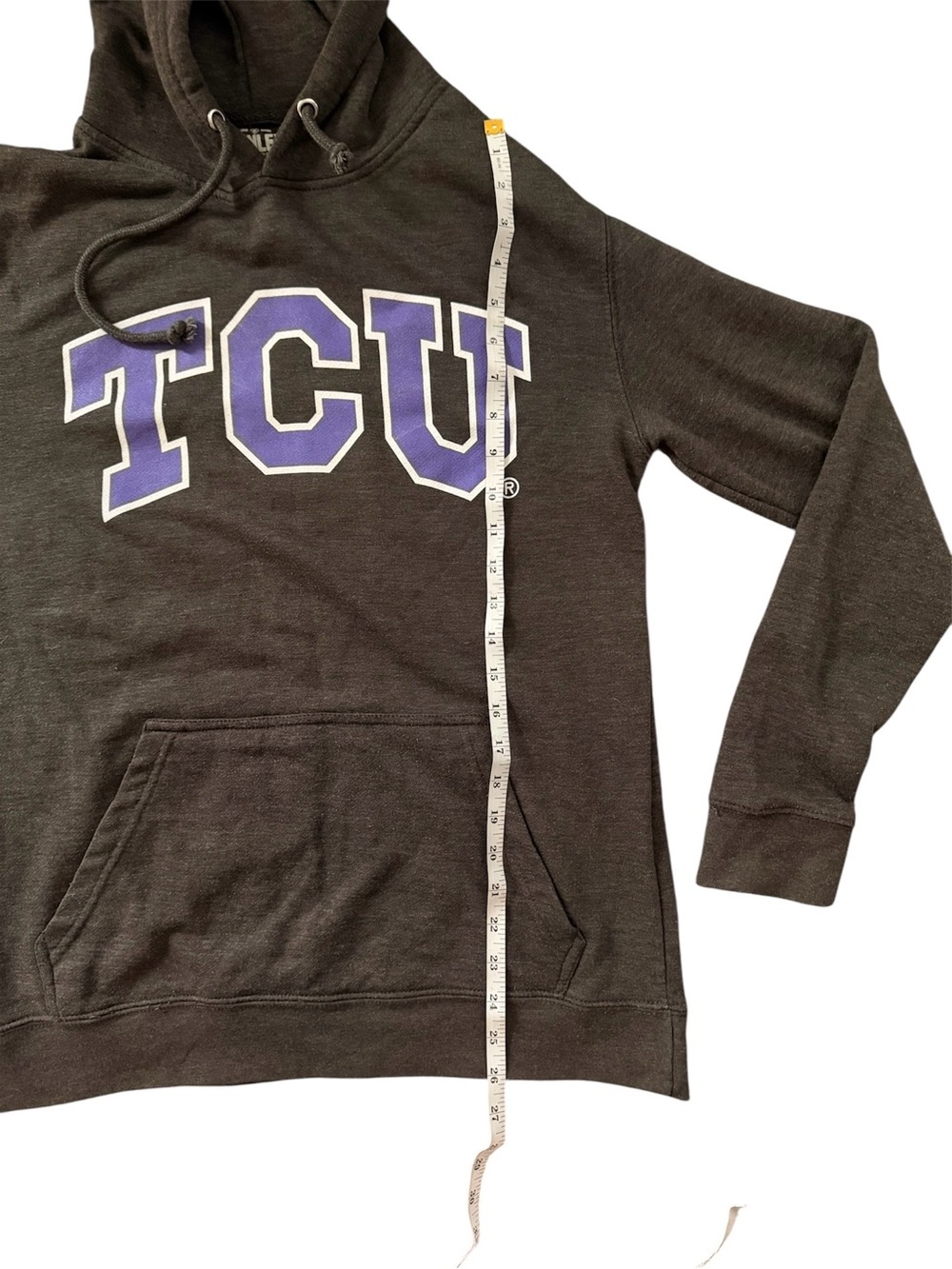 TCU Horned Frogs Hoodie Charcoal Gray Pullover Sweatshirt Size Medium - Picture 3 of 6